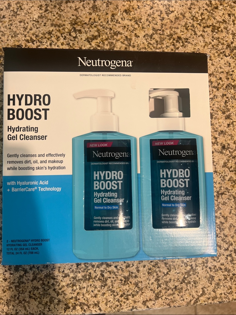 Neutrogena Hydro Boost Hydrating Gel Cleanser - Teal and White